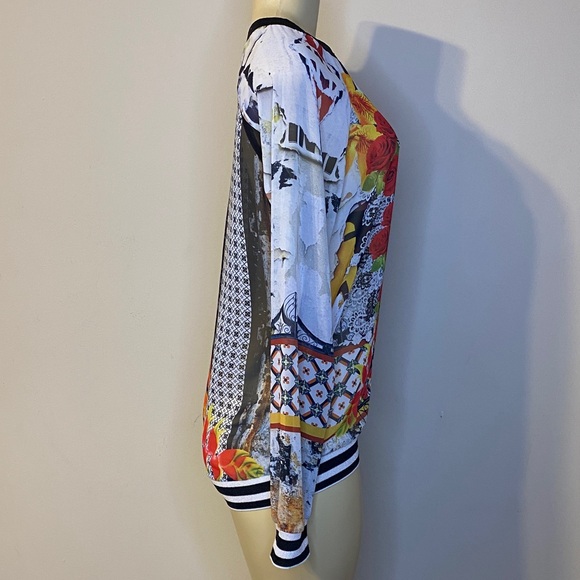Clover Canyon Multicolor Graphic Long Sleeve Blouse Size XS - Picture 5 of 8